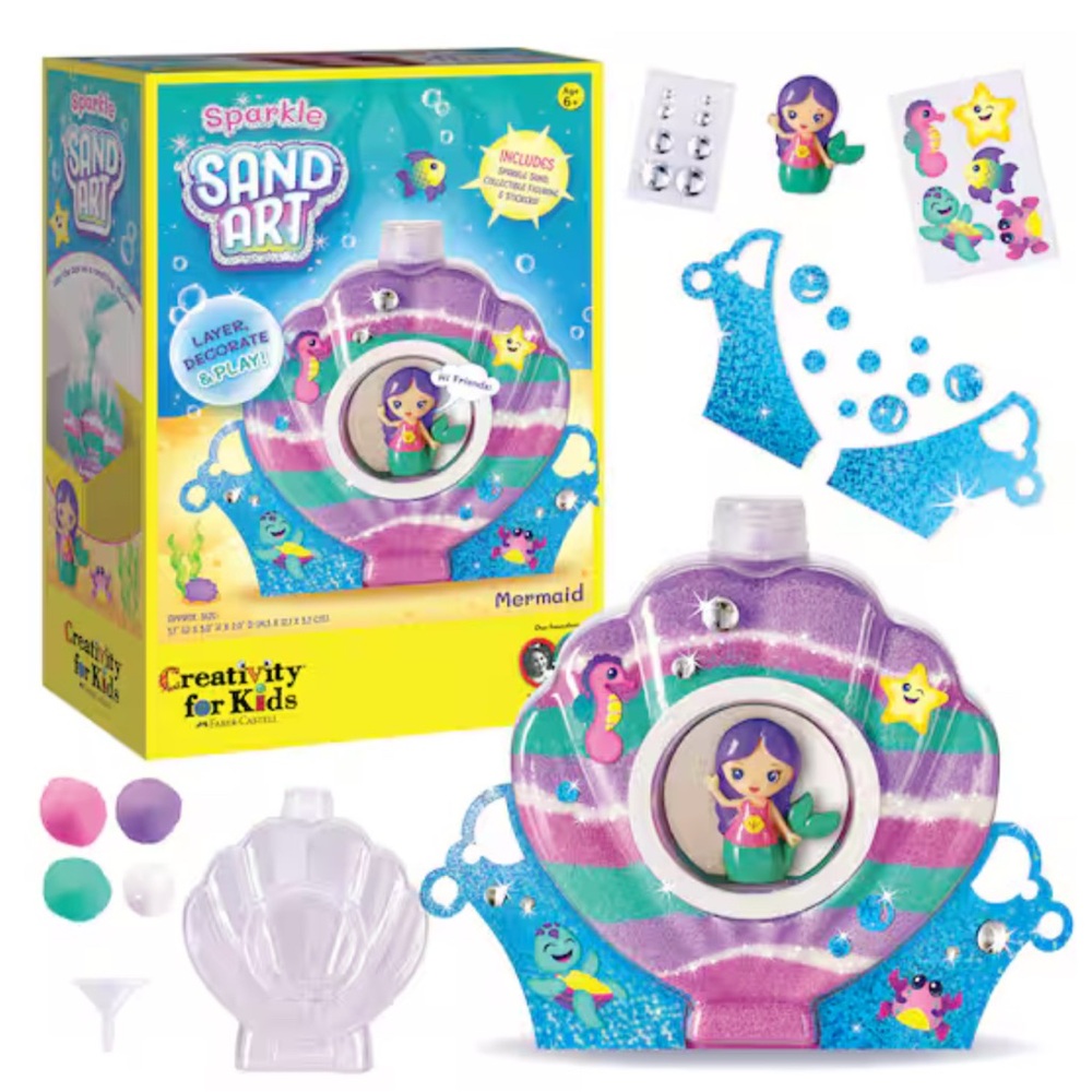NWT Creativity For Kids Sparkle Sand Art Mermaid Kit - Purple and Blue